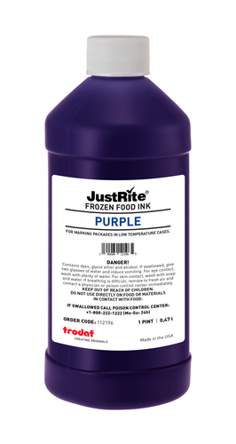 This ink is used for marking packaging in low temperature cases. It works best when applied to light-colored surfaces.