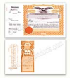 8 1/2 x 15 w/stub "194 Series"	 comes in orange and brown, visit Rubberstampsandseals.com for more
15 x 8 1/2 Stock Certificates - 11 x 8 1/2 with 4" stub