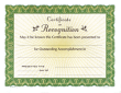 Certificate of Award 447 "CA Series" Package of 100	comes in green.