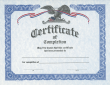 Certificate of Award 451 "CA Series" Package of 100 comes in blue.