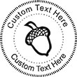 Acorn Embossing Seal. Choose your mount and view your custom text in a live preview. Find all your custom embossing needs at rubberstampsandseals.com