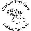 Angel-1 Embossing Seal. Choose your mount and view your custom text in a live preview. Find all your custom embossing needs at rubberstampsandseals.com