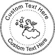 Angel-1 Embossing Seal. Choose your mount and view your custom text in a live preview. Find all your custom embossing needs at rubberstampsandseals.com