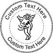 Angel-2 Embossing Seal. Choose your mount and view your custom text in a live preview. Find all your custom embossing needs at rubberstampsandseals.com