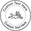 Angel-3 Embossing Seal. Choose your mount and view your custom text in a live preview. Find all your custom embossing needs at rubberstampsandseals.com