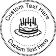 Birthday Cake Embossing Seal. Choose your mount and view your custom text in a live preview. Find all your custom embossing needs at rubberstampsandseals.com