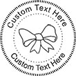 Bow Embossing Seal. Choose your mount and view your custom text in a live preview. Find all your custom embossing needs at rubberstampsandseals.com