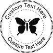 Butterfly Embossing Seal. Choose your mount and view your custom text in a live preview. Find all your custom embossing needs at rubberstampsandseals.com