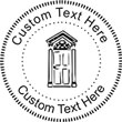 Door-2 Embossing Seal. Choose your mount and view your custom text in a live preview. Find all your custom embossing needs at rubberstampsandseals.com