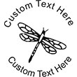 Dragonfly-2 Embossing Seal. Choose your mount and view your custom text in a live preview. Find all your custom embossing needs at rubberstampsandseals.com