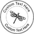 Dragonfly-2 Embossing Seal. Choose your mount and view your custom text in a live preview. Find all your custom embossing needs at rubberstampsandseals.com