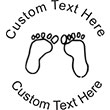 Feet Embossing Seal. Choose your mount and view your custom text in a live preview. Find all your custom embossing needs at rubberstampsandseals.com