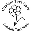 Flower-3 Embossing Seal. Choose your mount and view your custom text in a live preview. Find all your custom embossing needs at rubberstampsandseals.com