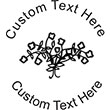 Flowers-4 Embossing Seal. Choose your mount and view your custom text in a live preview. Find all your custom embossing needs at rubberstampsandseals.com