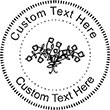 Flowers-4 Embossing Seal. Choose your mount and view your custom text in a live preview. Find all your custom embossing needs at rubberstampsandseals.com