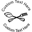 Forkspoon Embossing Seal. Choose your mount and view your custom text in a live preview. Find all your custom embossing needs at rubberstampsandseals.com
