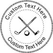Golf Clubs Embossing Seal. Choose your mount and view your custom text in a live preview. Find all your custom embossing needs at rubberstampsandseals.com