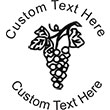 Grapes Embossing Seal. Choose your mount and view your custom text in a live preview. Find all your custom embossing needs at rubberstampsandseals.com