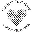 Heart-1 Embossing Seal. Choose your mount and view your custom text in a live preview. Find all your custom embossing needs at rubberstampsandseals.com