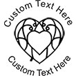 Heart-2 Embossing Seal. Choose your mount and view your custom text in a live preview. Find all your custom embossing needs at rubberstampsandseals.com
