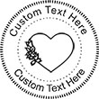 Heart-3 Embossing Seal. Choose your mount and view your custom text in a live preview. Find all your custom embossing needs at rubberstampsandseals.com