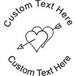 Heart-4 Embossing Seal. Choose your mount and view your custom text in a live preview. Find all your custom embossing needs at rubberstampsandseals.com