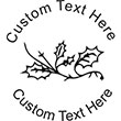 Holly Embossing Seal. Choose your mount and view your custom text in a live preview. Find all your custom embossing needs at rubberstampsandseals.com
