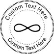 Infinity Embossing Seal. Choose your mount and view your custom text in a live preview. Find all your custom embossing needs at rubberstampsandseals.com