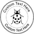 Ladybug Embossing Seal. Choose your mount and view your custom text in a live preview. Find all your custom embossing needs at rubberstampsandseals.com