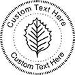 Leaf-2 Embossing Seal. Choose your mount and view your custom text in a live preview. Find all your custom embossing needs at rubberstampsandseals.com