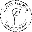 Lily Embossing Seal. Choose your mount and view your custom text in a live preview. Find all your custom embossing needs at rubberstampsandseals.com