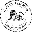 Lion Embossing Seal. Choose your mount and view your custom text in a live preview. Find all your custom embossing needs at rubberstampsandseals.com