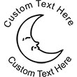 Moon Embossing Seal. Choose your mount and view your custom text in a live preview. Find all your custom embossing needs at rubberstampsandseals.com