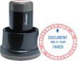 Rotary Date Stamp N78-132 Size 1 ¾” Diameter Up to 3 lines and 14 Characters  The outer ring is turned to indicate the time of day.  The pre inked XpeDater is great for business or personal use.