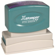 Pre-inked stamps are made from a special gel material that automatically releases ink to the surface like water from a sponge. Precision crafted, spring activated. X Stampers deliver 50,000 crisp, clean impressions without re-inking.