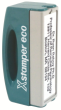 Pre-inked stamps are made from a special gel material that automatically releases ink to the surface like water from a sponge.  Precision crafted, spring activated X Stampers deliver 50,000 crisp, clean impressions without re-inking.