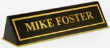 PFDB2912 - Piano Finish Desk Sign with Black Holder 2" x 9.5"