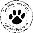 Paw Embossing Seal. Choose your mount and view your custom text in a live preview. Find all your custom embossing needs at rubberstampsandseals.com
