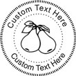 Pears Embossing Seal. Choose your mount and view your custom text in a live preview. Find all your custom embossing needs at rubberstampsandseals.com