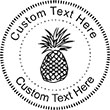 Pineapple Embossing Seal. Choose your mount and view your custom text in a live preview. Find all your custom embossing needs at rubberstampsandseals.com