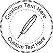 Quill-1 Embossing Seal. Choose your mount and view your custom text in a live preview. Find all your custom embossing needs at rubberstampsandseals.com