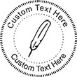 Quill-2 Embossing Seal. Choose your mount and view your custom text in a live preview. Find all your custom embossing needs at rubberstampsandseals.com