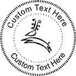 Reindeer-1 Embossing Seal. Choose your mount and view your custom text in a live preview. Find all your custom embossing needs at rubberstampsandseals.com