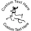 Reindeer-2 Embossing Seal. Choose your mount and view your custom text in a live preview. Find all your custom embossing needs at rubberstampsandseals.com