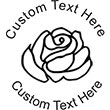 Rose-1 Embossing Seal. Choose your mount and view your custom text in a live preview. Find all your custom embossing needs at rubberstampsandseals.com