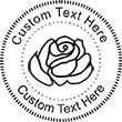 Rose-1 Embossing Seal. Choose your mount and view your custom text in a live preview. Find all your custom embossing needs at rubberstampsandseals.com