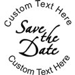 SaveDate Embossing Seal. Choose your mount and view your custom text in a live preview. Find all your custom embossing needs at rubberstampsandseals.com