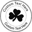 Shamrock Embossing Seal. Choose your mount and view your custom text in a live preview. Find all your custom embossing needs at rubberstampsandseals.com