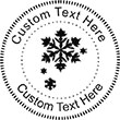 Snow-1 Embossing Seal. Choose your mount and view your custom text in a live preview. Find all your custom embossing needs at rubberstampsandseals.com