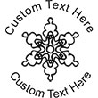 Snow-2 Embossing Seal. Choose your mount and view your custom text in a live preview. Find all your custom embossing needs at rubberstampsandseals.com